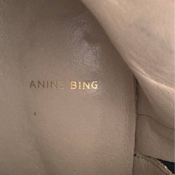 Anine Bing Axel Pointed Toe Distressed Leather Ankle Booties Size 7.5 - Picture 6 of 14